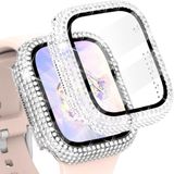 Apple Watch 7 41mm ile uyumlu Full Kenar Taşlı Sert PC Kasa Ve Ekran Koruyucu Renksiz