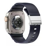 Apple Watch 7 45Mm Zore Krd-145 Metal Tokalı Silikon Kordon