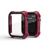 Apple Watch 7 8 41mm ile uyumlu Tank Zırh Kasa ve Ekran Koruyucu 10 Kırmızı