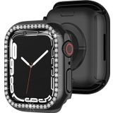 Apple Watch 7 8 9 44Mm Uyumlu Tek Sıra Parlak Taşlı Rubber Kasa Kapak