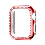 Apple Watch 7 8 9 45Mm Uyumlu Tek Sıra Parlak Taşlı Rubber Kasa Kapak