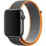 Apple Watch Gs Dt Pro T500 Ultra 42 44 45 49 mm Kordon Kayış Bileklik Hasır Örgü - 42-44-45-49mm - Gri - Turuncu