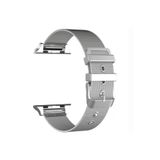 Apple Watch Icin 42 - 44 Mm Metal Hasir Kordon Gumus