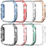 Apple Watch için 8'li Paket Kılıf, Parlak Elmas Parlak Tampon, Bling Yapay Elmas Sert PC Koruyucu Kılıf iWatch ile Uyumlu Kadın Kız Çocuk (8 Renk (Camsız, 1 Sıra Elmas), 40 mm)