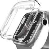 Apple Watch ile Uyumlu Series 10 Şeffaf Kılıf Ekranı Tam Kapatan Silikon Yapılı Ekran Koruma Apple Watch ile Uyumlu Series 10 Ekran Koruyucu Şeffaf (46MM)