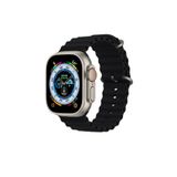 Apple Watch Ocean Siyah Silikon Saat Kordonu, 38,40,41 Mm