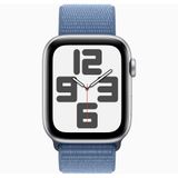 Apple Watch SE 2023 44 mm Gps + Cellular Gümüş Alüminyum Kasa Spor Loop Akıllı Saat