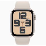 Apple Watch SE 2023 44 mm Yıldız Işığı Alüminyum Kasa Spor Kordon Akıllı Saat