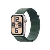 Apple Watch SE 2024 GPS 40 mm Yıldız Işığı Alüminyum Kasa Göl Yeşili Spor Loop Akıllı Saat
