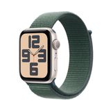 Apple Watch SE 2024 GPS 44 mm Yıldız Işığı Alüminyum Kasa Göl Yeşili Spor Loop Akıllı Saat