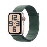 Apple Watch SE 2024 GPS + Cellular 40 mm Yıldız Işığı Alüminyum Kasa Göl Yeşili Spor Loop Akıllı Saat