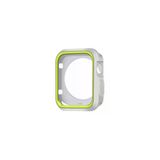 Apple Watch Seri 1 2 3 Icin 42 Mm Gri Sari Iki Renkli Silikon Tpu Kilif