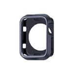 Apple Watch Seri 1 2 3 İçin 42 MM İki Renkli Silikon Tpu Kılıf (Siyah Gri)