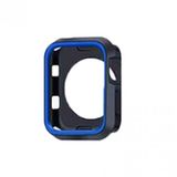 Apple Watch Seri 1 2 3 İçin 42 MM İki Renkli Silikon Tpu Kılıf (Siyah Lacivert)