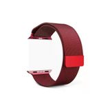 Apple Watch Seri 4 5 6 44 Mm Icin Metal Milanese Kordon Bordo