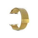 Apple Watch Seri 4 5 6 44 Mm Icin Metal Milanese Kordon Gold