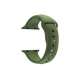 Apple Watch Seri 4 5 6 Icin 40 Mm Uyumlu Small Beden(S/M Size) Silikon Kordon Asker Yesili