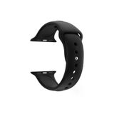 Apple Watch Seri 4 5 6 Icin 44 Mm Small Beden(S/M Size) Silikon Kordon(54 Renk) Siyah
