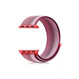 Apple Watch Seri 4 Icin 44 Mm Dokuma Kordon Bordo Cizgili