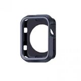 Apple Watch Seri 4 İçin 44 MM İki Renkli Silikon Tpu Kılıf (Siyah Gri)