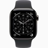 Apple Watch Series 11 GPS+Cellular 42 mm Titanyum Kasa Arduvaz Siyah Spor Kordon Akıllı Saat