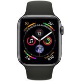 Apple Watch Series 4 44 mm Uzay Grisi Alüminyum Kasa ve Siyah Spor Kordon Akıllı Saat
