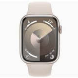 Apple Watch Series 9 41 mm Gps + Cellular Yıldız Işığı Alüminyum Kasa Spor Kordon Akıllı Saat