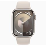 Apple Watch Series 9 41 mm Yıldız Işığı Alüminyum Kasa Spor Kordon Akıllı Saat
