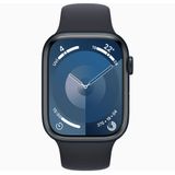 Apple Watch Series 9 45 mm Gps + Cellular Gece Yarısı Alüminyum Kasa Spor Kordon Akıllı Saat