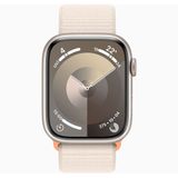 Apple Watch Series 9 45 mm Gps + Cellular Yıldız Işığı Alüminyum Kasa Spor Loop Akıllı Saat