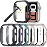 Apple Watch Serisi 10 46 mm ile Uyumlu 6 Paket Sert PC Kılıfı Temperli Cam Ekran Koruyucu, Rontion Ultra İnce Çizilmeye Dayanıklı Tam Koruyucu Tampon Kapağı iWatch 10 46 mm Aksesuarlar için