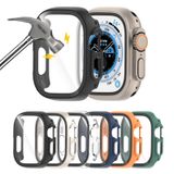 Apple Watch Ultra 49 mm için Temperli Cam Ekran Koruyuculu 6'lı Paket Kılıf, HASDON Ultra İnce Çizilmeye Dayanıklı Tam Koruyucu Tampon Kapak iWatch Ultra 49 mm Aksesuarlar için