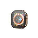 Apple Watch Ultra 49Mm Legend Camlı Kasa Ekran Koruyucu - Siyah-Gold-(5796)