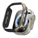 Apple Watch Ultra 49mm Movenchy Mo-wt3 Alüminyum Camlı Kasa Ekran Koruyucu - Gold