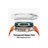 Apple Watch Ultra 49mm Uyumlu Kolay Kurulum Aparatlı Temperli Cam Ekran Koruyucu