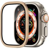Apple Watch Ultra 49MM Uyumlu Metal Çerçeveli Ekran Koruyucu - Gold
