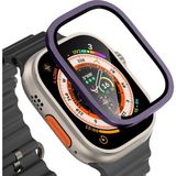 Apple Watch Ultra 49MM Uyumlu Metal Çerçeveli Ekran Koruyucu - Mor
