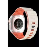 Apple Watch Ultra 49Mm Wowen Kordon - Beyaz-Turuncu