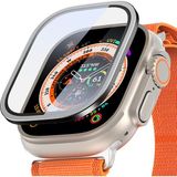 Apple Watch Ultra Apple Watch Ultra 2 49MM Uyumlu Metal Çerçeveli Ekran Koruyucu - Titanyum