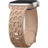 Apple Watch Uyumlu 44 45 46Mm Leopar Desenli Yumuşak Silikon Kordon Seri 2 3 4 5 6 Se 7 8 9 10 Turuncu