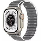 Apple Watch Uyumlu 44 45 46Mm Utra 49Mm Fabric Spor Yumuşak Kumaş Kordon Seri 2 3 4 5 6 Se 7 8 9 10 Gri