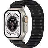 Apple Watch Uyumlu 44 45 46Mm Utra 49Mm Fabric Spor Yumuşak Kumaş Kordon Seri 2 3 4 5 6 Se 7 8 9 10 Siyah
