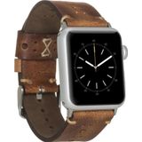 Apple Watch Uyumlu Deri Kordon 38-40-41mm Delikli Taba