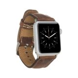 Apple Watch Uyumlu Deri Kordon 38-40-41mm G2 Kahverengi