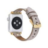 Apple Watch Uyumlu Deri Kordon 38-40-41mm Gt Erc3 Bej