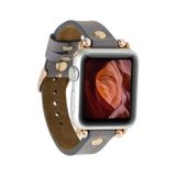 Apple Watch Uyumlu Deri Kordon 38-40-41Mm Gt Rst9 Gri
