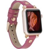 Apple Watch Uyumlu Deri Kordon 38-40-41mm RT CP4 Fuşya
