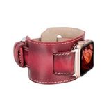 Apple Watch Uyumlu Deri Kordon 42-44-45mm Cuff V4EF