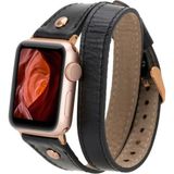 Apple Watch Uyumlu Deri Kordon 42-44-45mm DT RG RST1