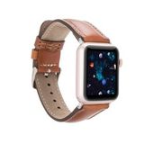 Apple Watch Uyumlu Deri Kordon 42-44-45mm RST2EF Taba